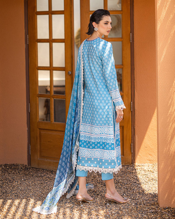 Roheenaz | Azalea Printed Lawn 24 | Starlit Sky - House of Zarish