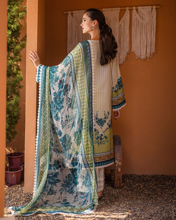 Roheenaz | Azalea Printed Lawn 24 | Ivory Elegance - House of Zarish