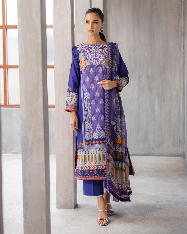 Roheenaz | Azalea Printed Lawn 24 | Blissful Berry - House of Zarish