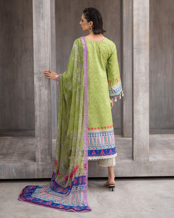 Roheenaz | Azalea Printed Lawn 24 | Serene Seafoam - House of Zarish