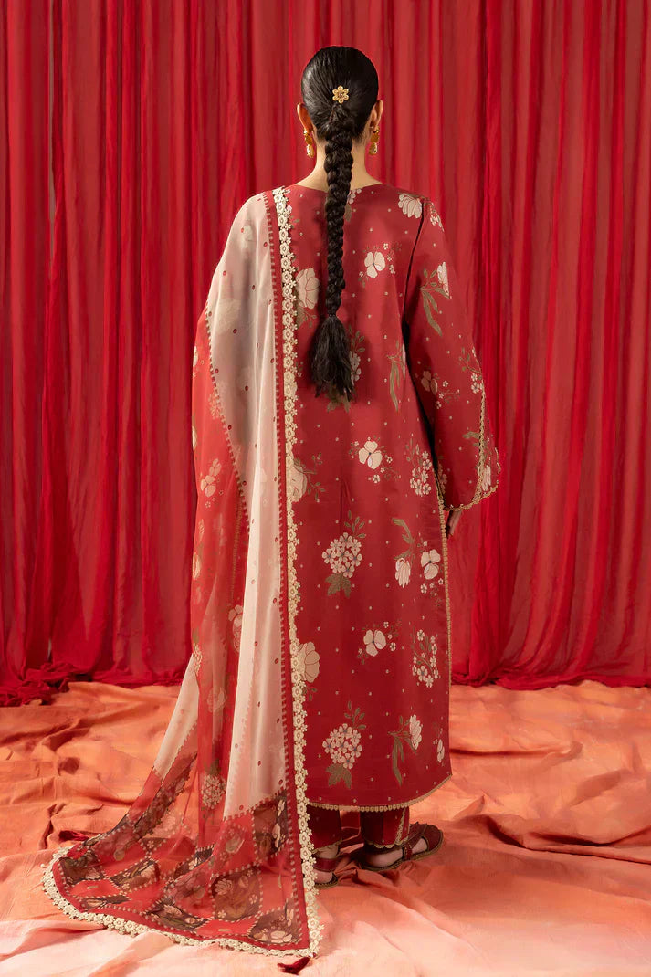 Alizeh | Sheen Lawn Prints 24 | Russet - House Of Anaya