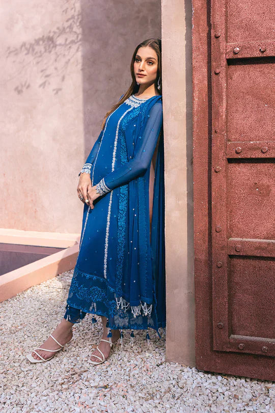 Azure | Embroidered Ensembles 3 Pcs | Radiant Sky - House of Zarish