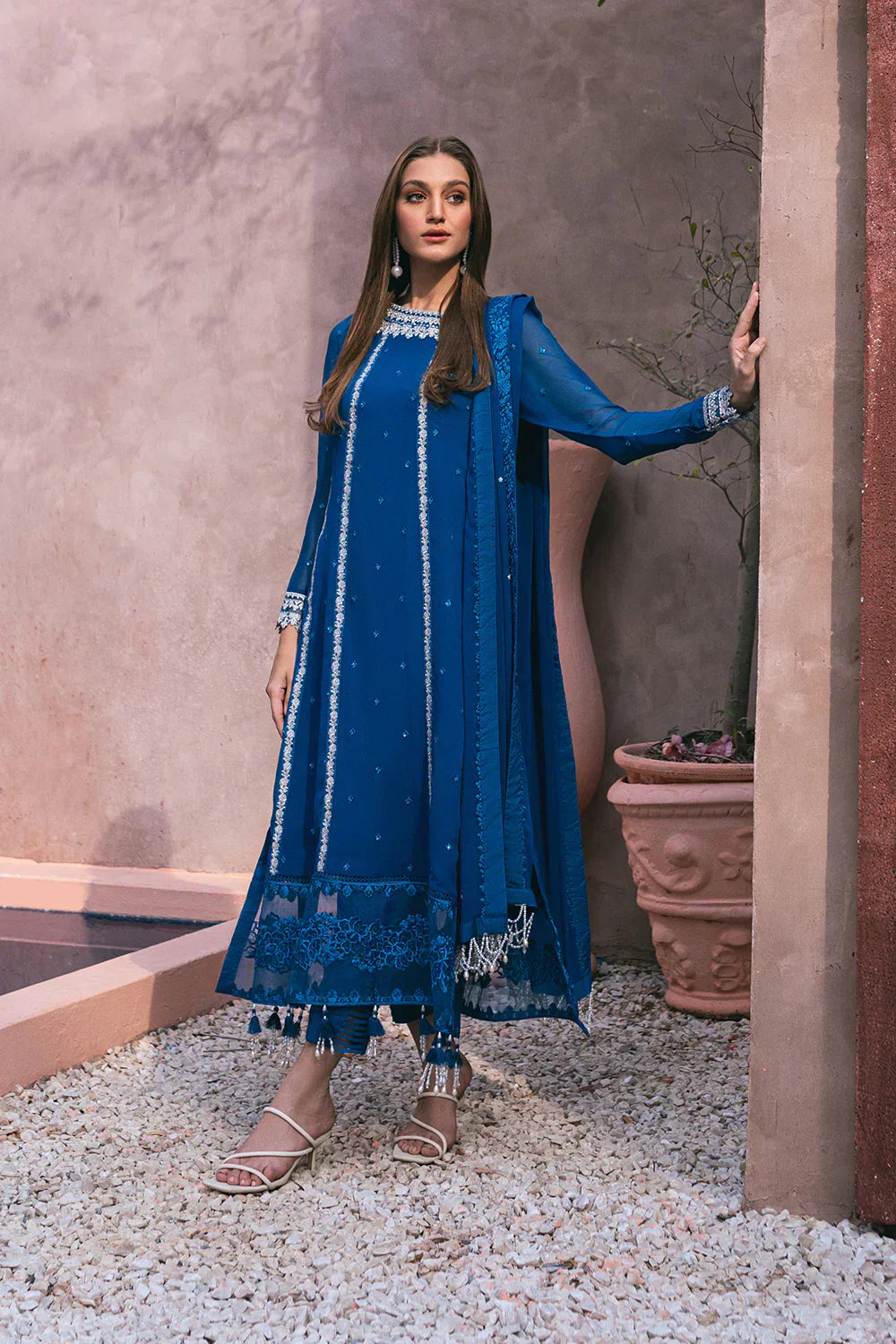 Azure | Embroidered Ensembles 3 Pcs | Radiant Sky - House of Zarish