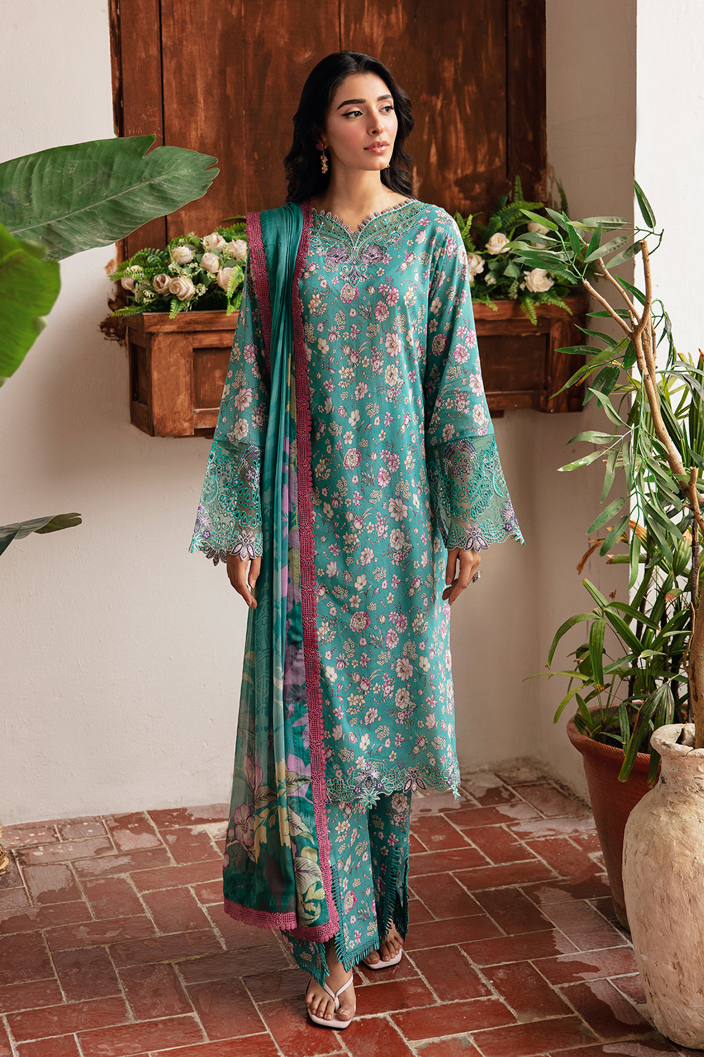 Ramsha | Rangrez Lawn Collection | N-402 - House Of Anaya