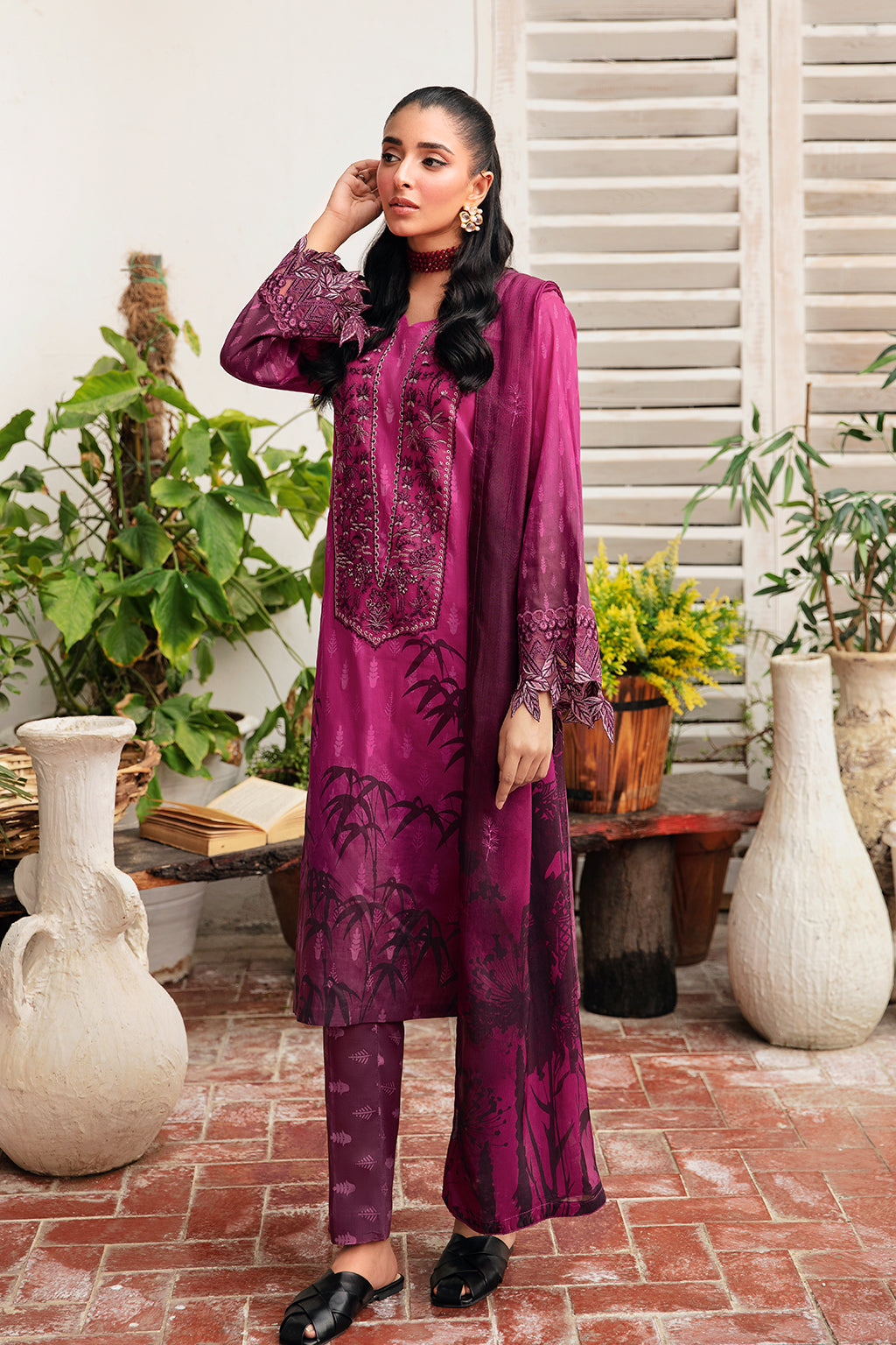 Ramsha | Rangrez Lawn Collection | N-408 - House Of Anaya