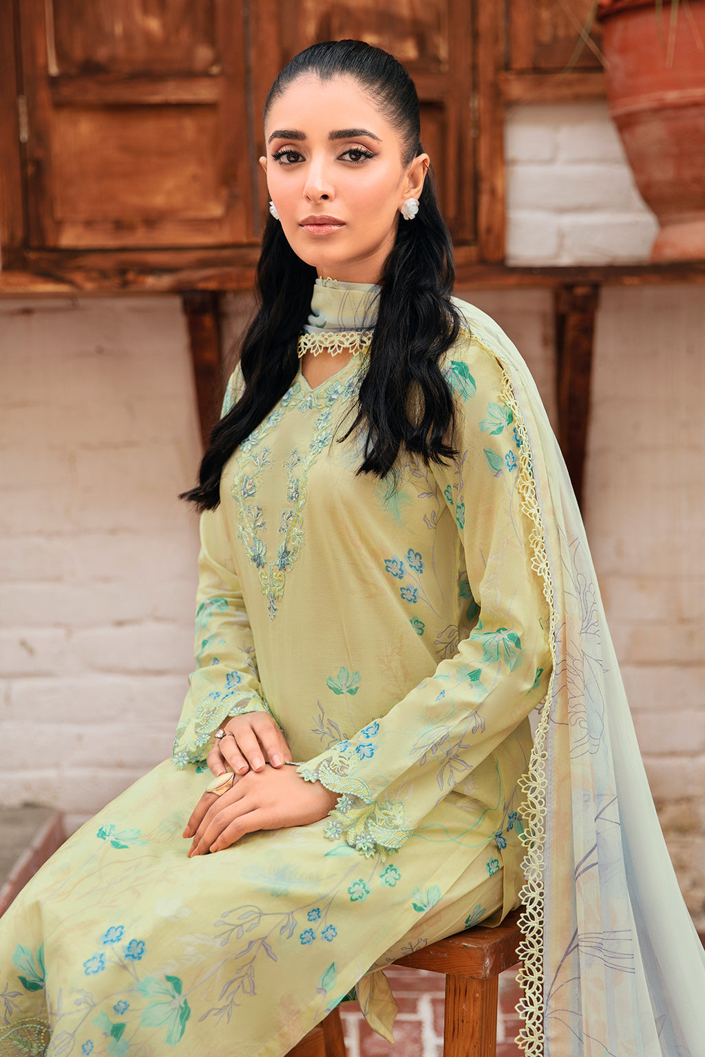 Ramsha | Rangrez Lawn Collection | N-407 - House Of Anaya