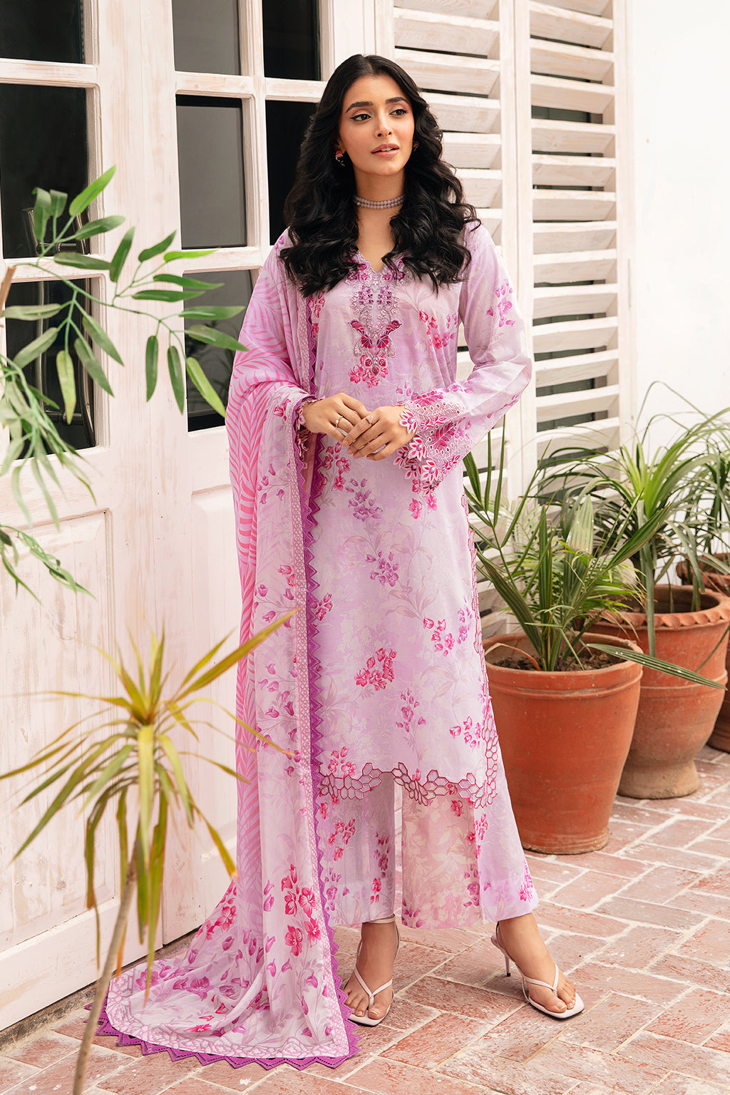 Ramsha | Rangrez Lawn Collection | N-405 - House Of Anaya