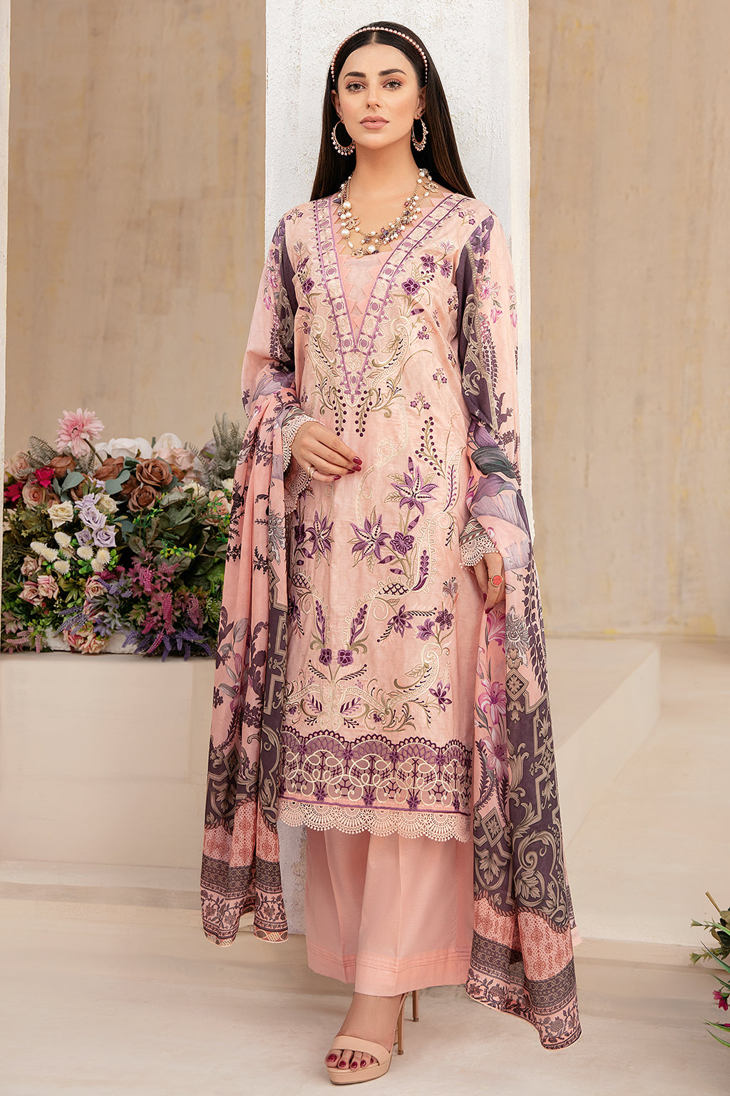 Ramsha | Rangrez Lawn Collection | N-306 - House Of Anaya