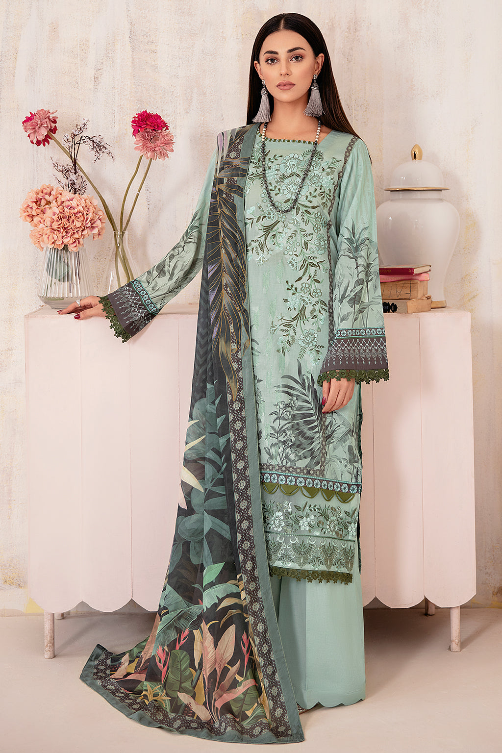 Ramsha | Rangrez Lawn Collection | N-301 - House Of Anaya