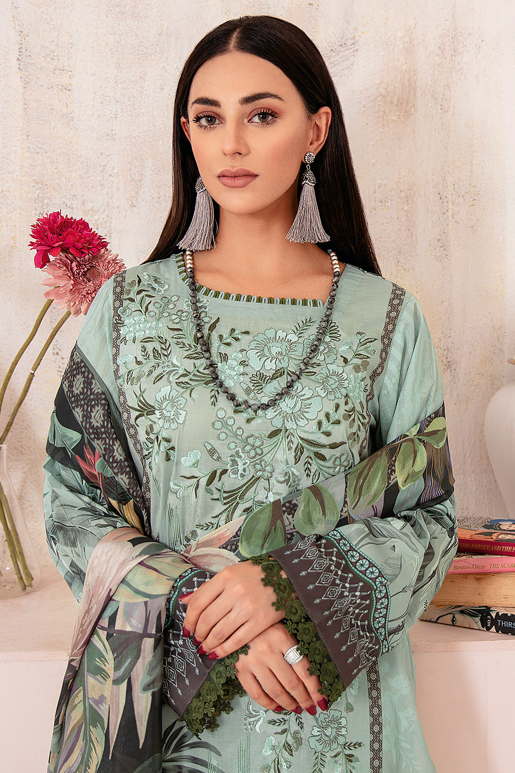 Ramsha | Rangrez Lawn Collection | N-301 - House Of Anaya
