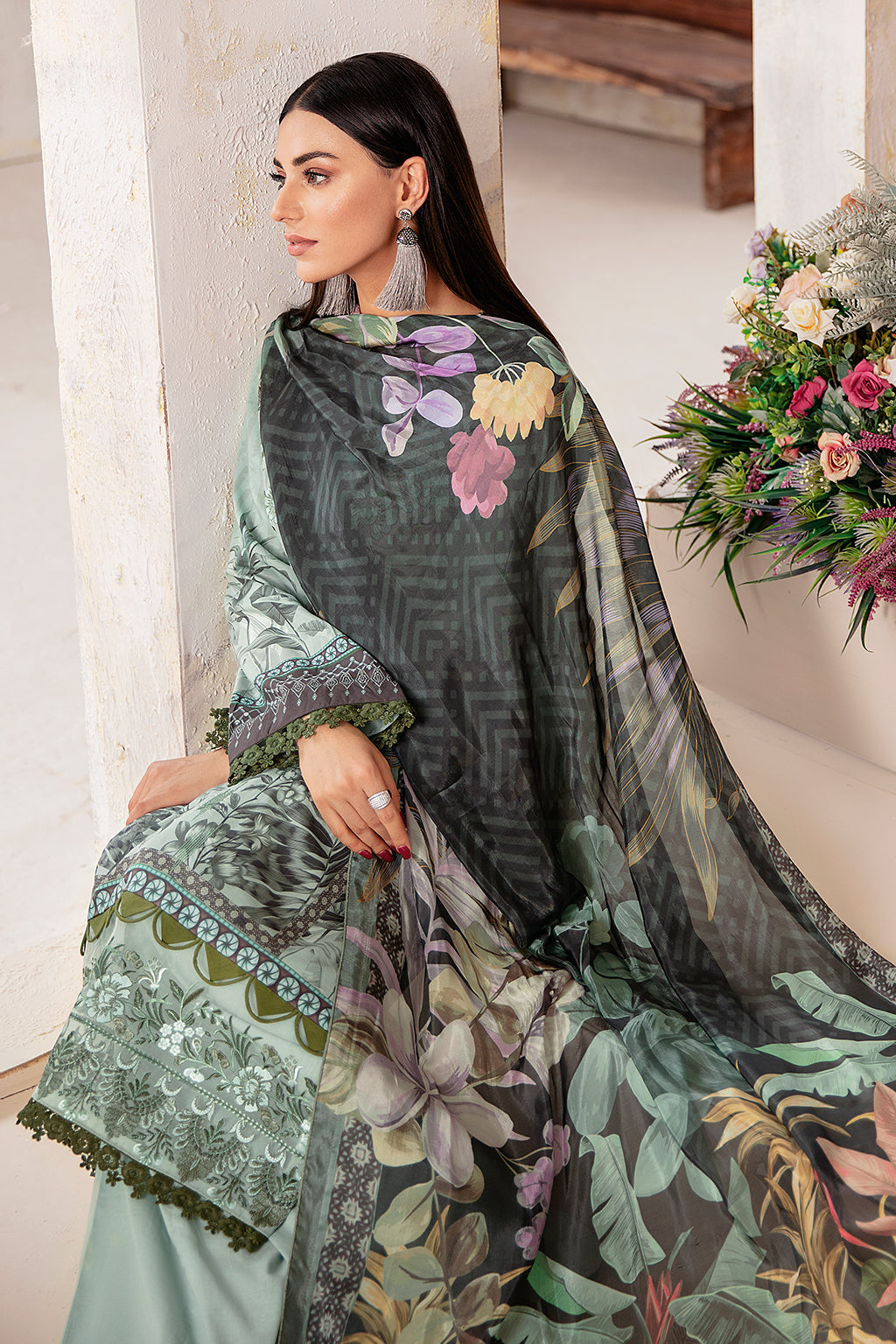 Ramsha | Rangrez Lawn Collection | N-301 - House Of Anaya