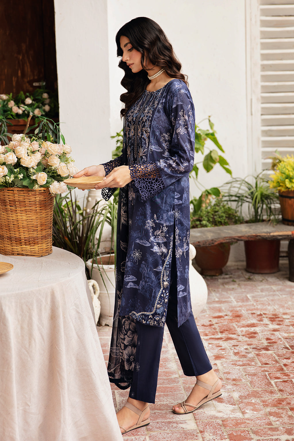 Ramsha | Rangrez Lawn Collection | N-404 - House Of Anaya