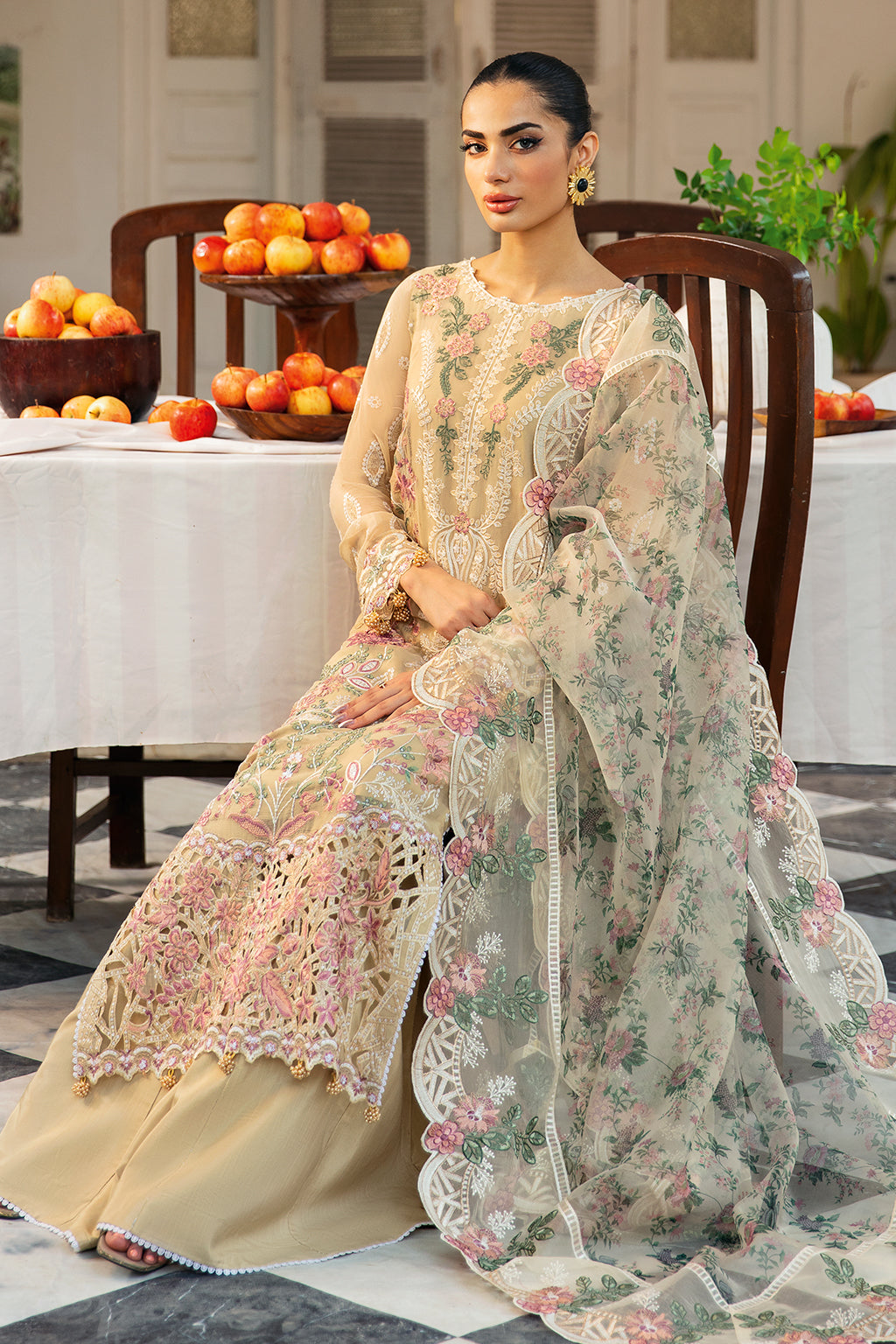 Ramsha | Dastak Luxury Chiffon Collection |  Q-105