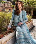 Republic Womenswear | Ilana Eid Luxury Lawn | Azure - House Of Anaya