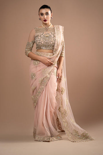Imrozia Premium | Lumiere Luxury Sarees | 01 Rose Clair - House Of Anaya