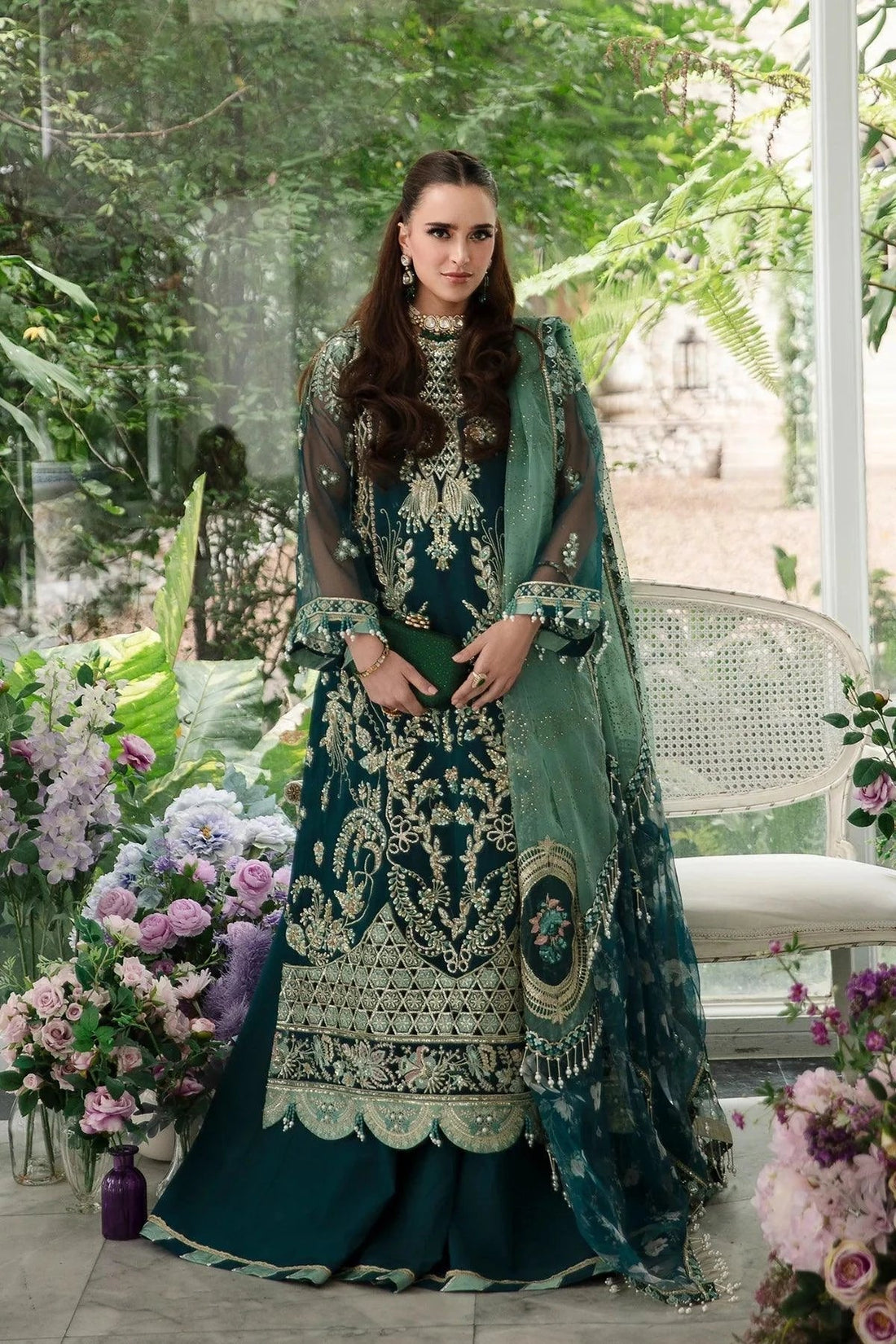 AJR Couture | Alif Luxury Wedding Formals 23 | Teal - House Of Anaya