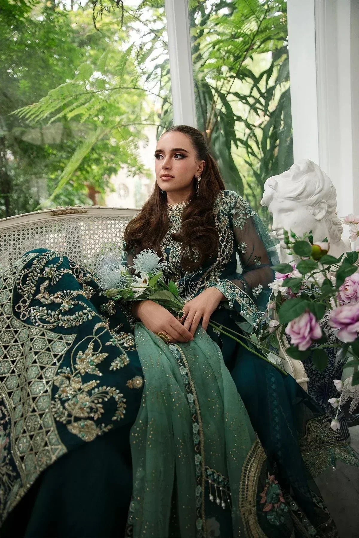 AJR Couture | Alif Luxury Wedding Formals 23 | Teal - House Of Anaya