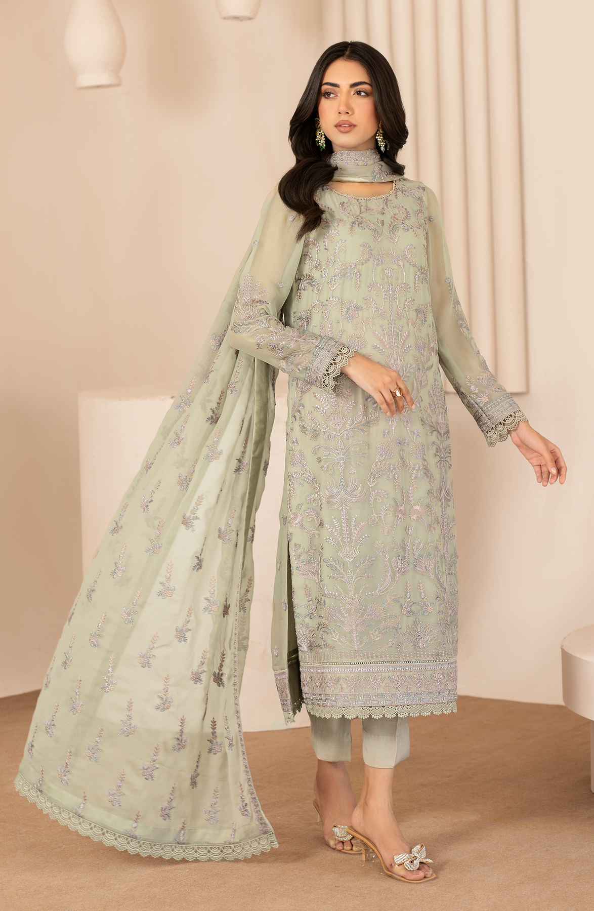 Zarif | Chiffon Edit | ZL 04 AFSA - House Of Anaya