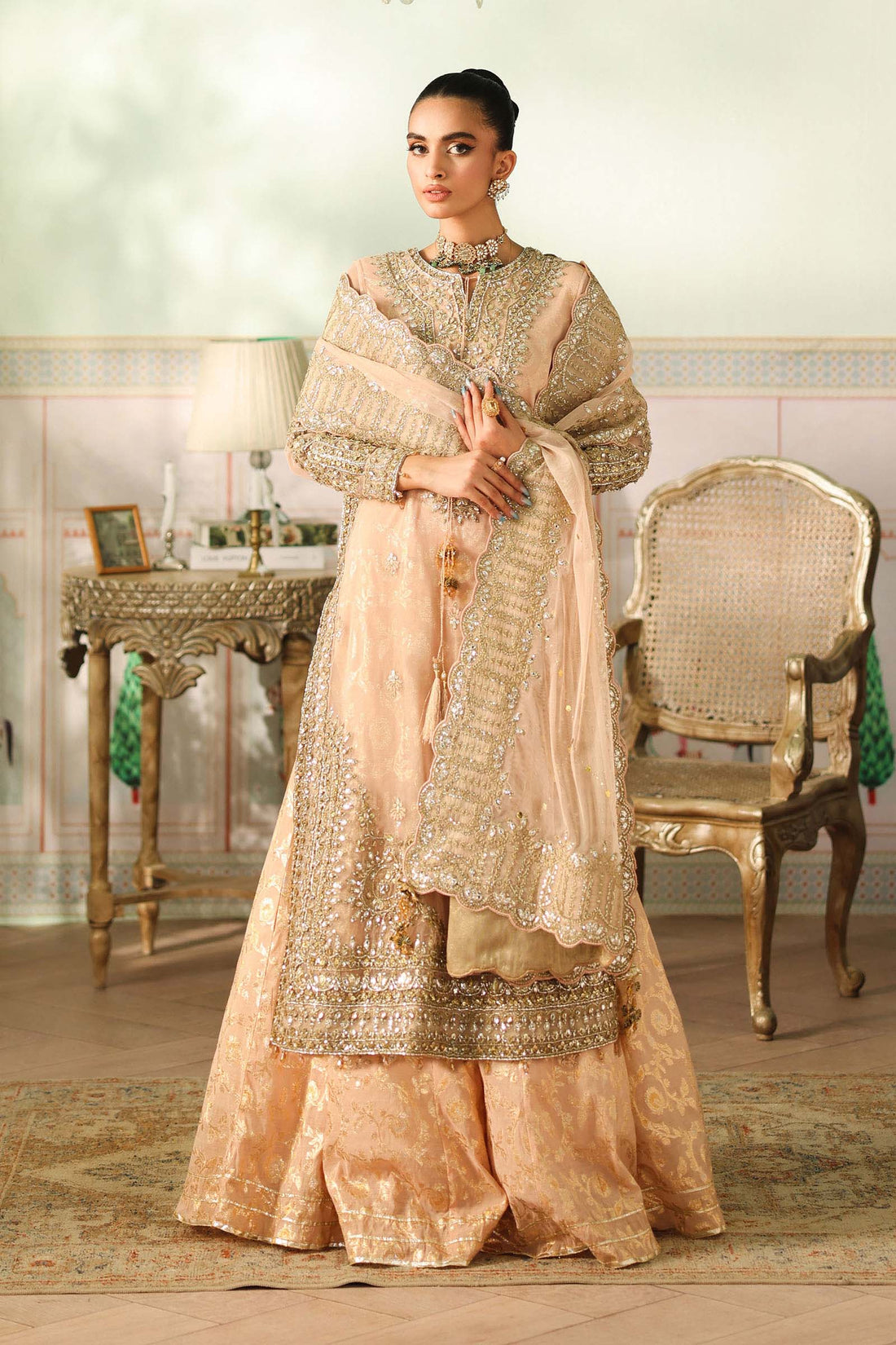 Maria B | Pre Fall Dresses | 3 Piece Embroidered Net Suit EE