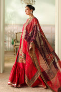 Maria B | Pre Fall Dresses | 3 Piece Embroidered Bamber Raw Silk Suit Carrot Pink