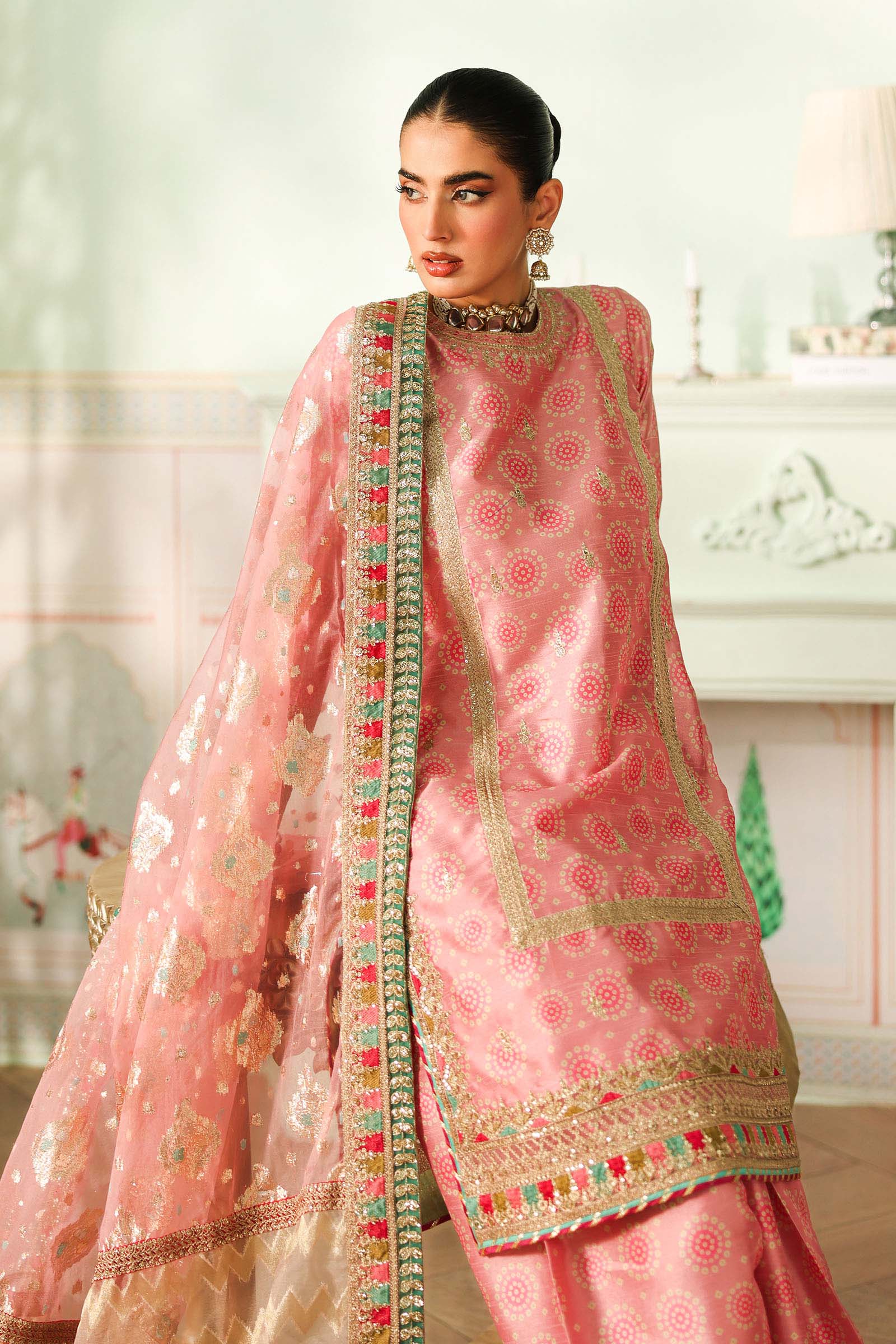 Maria B | Pre Fall Dresses | 3 Piece Embroidered Raw Silk Suit JJ
