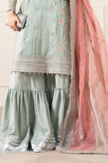 Maria B | Pre Fall Dresses | 3 Piece Embroidered Raw Silk Suit Sea Green