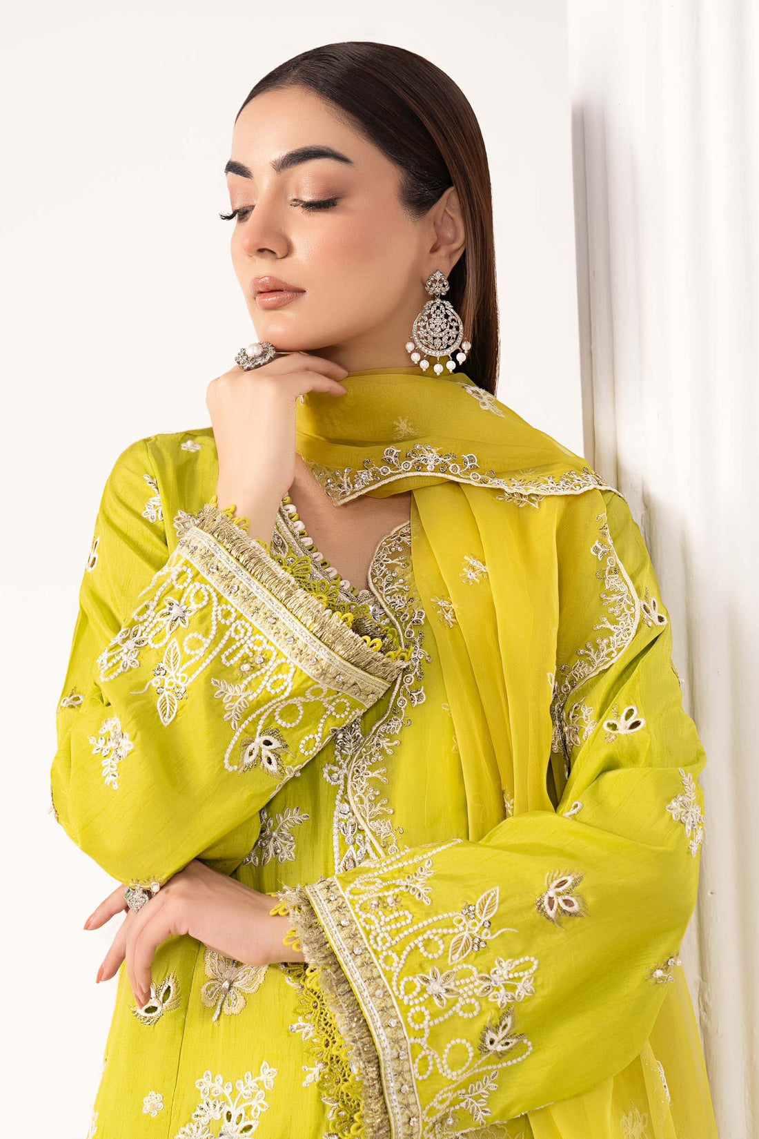 Maria B | Eid Collection 26 | 3 Piece Embroidered Raw Silk Suit