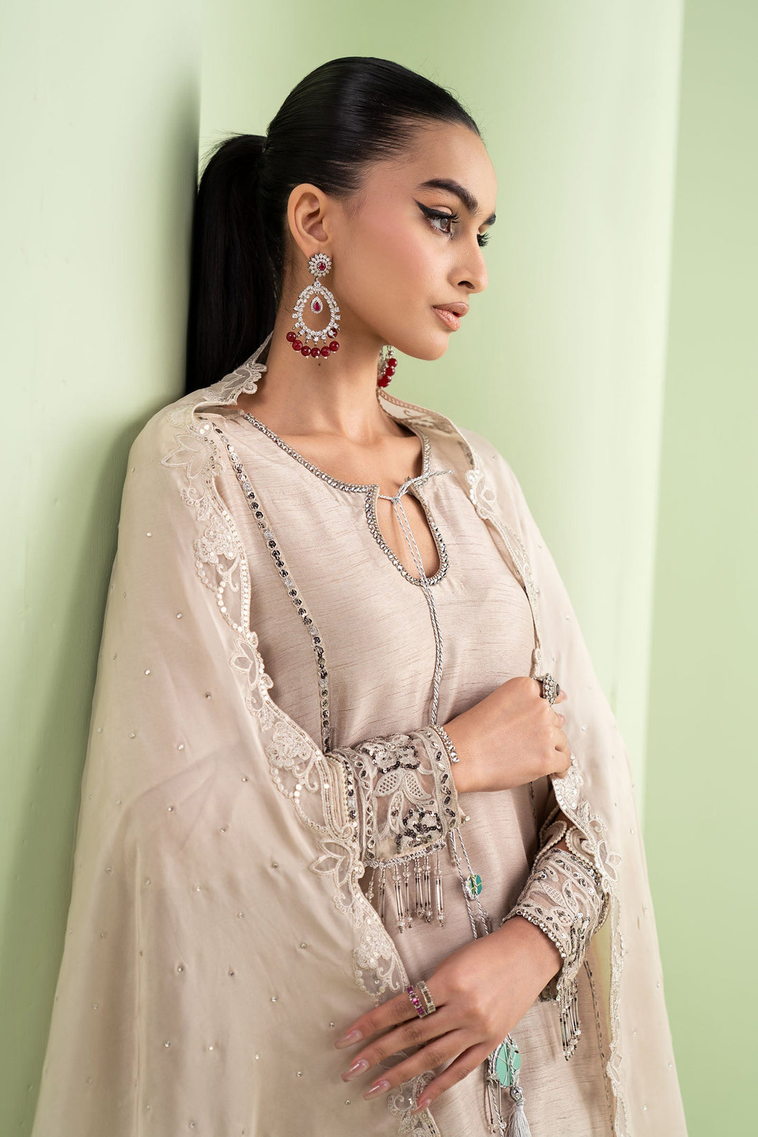 Maria B | Eid Collection 26 | 3 Piece Embroidered Raw Silk Suit