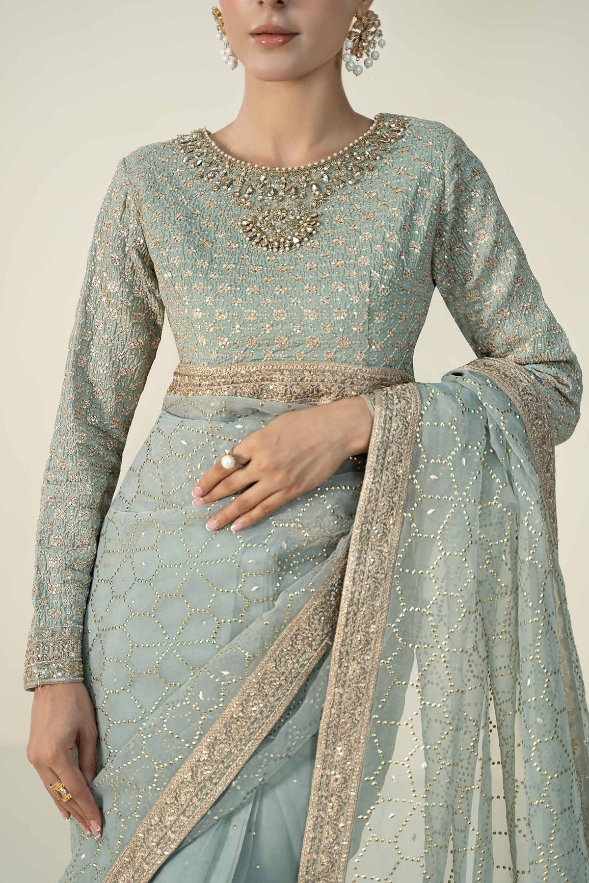 Maria B | Formal Wears | Raw Silk Saree | SF-W24-15