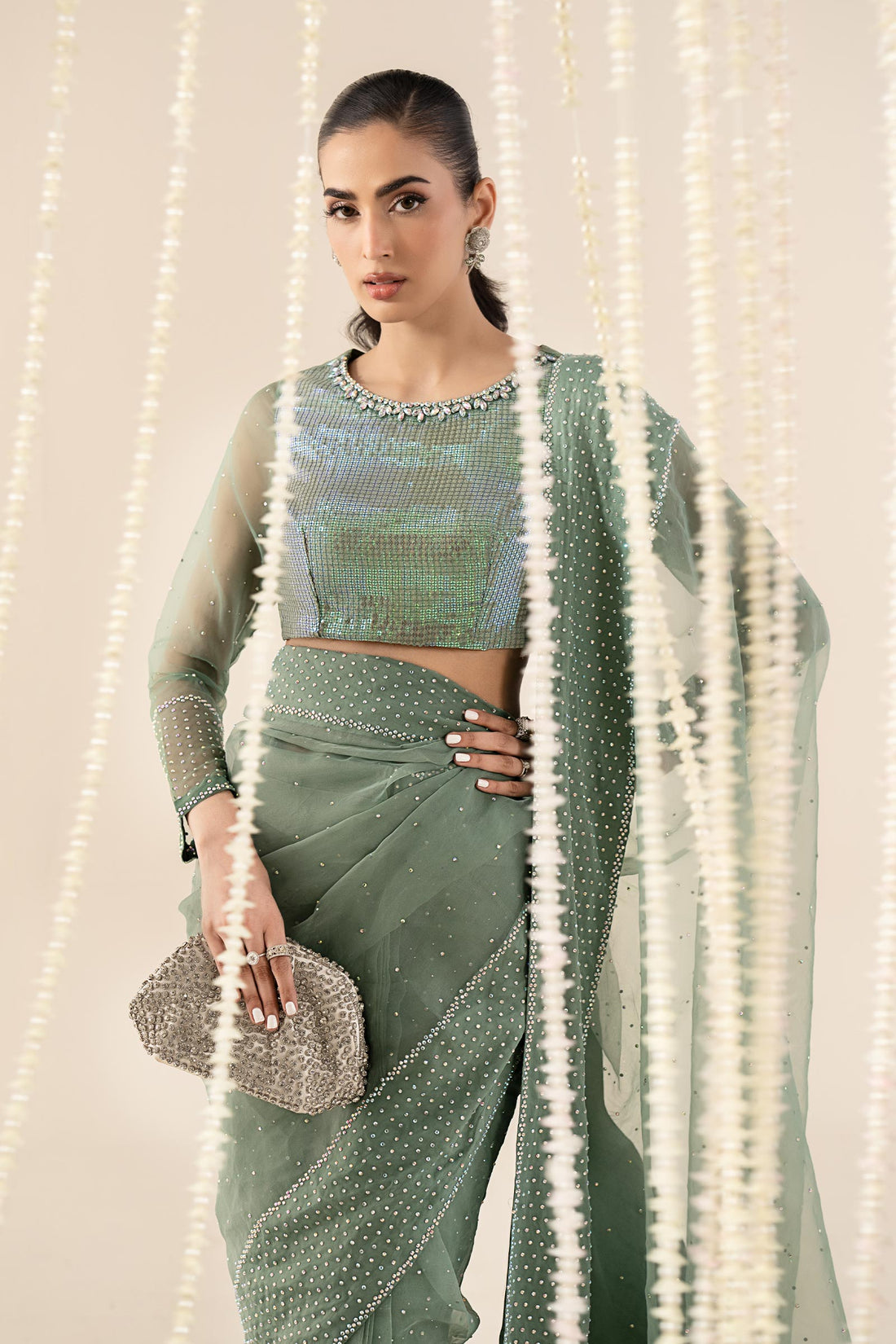 Maria B | Eid Collection 26 | Embellished Organza Saree