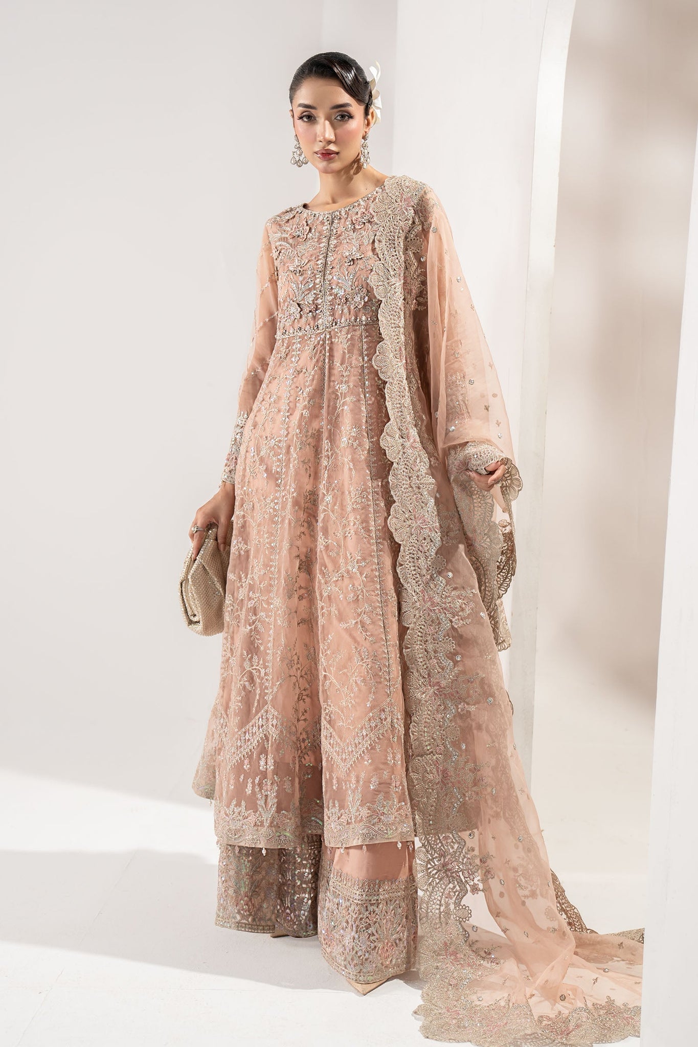 Maria B | Pre Fall Dresses | 3 Piece Embroidered Organza Suit ZS
