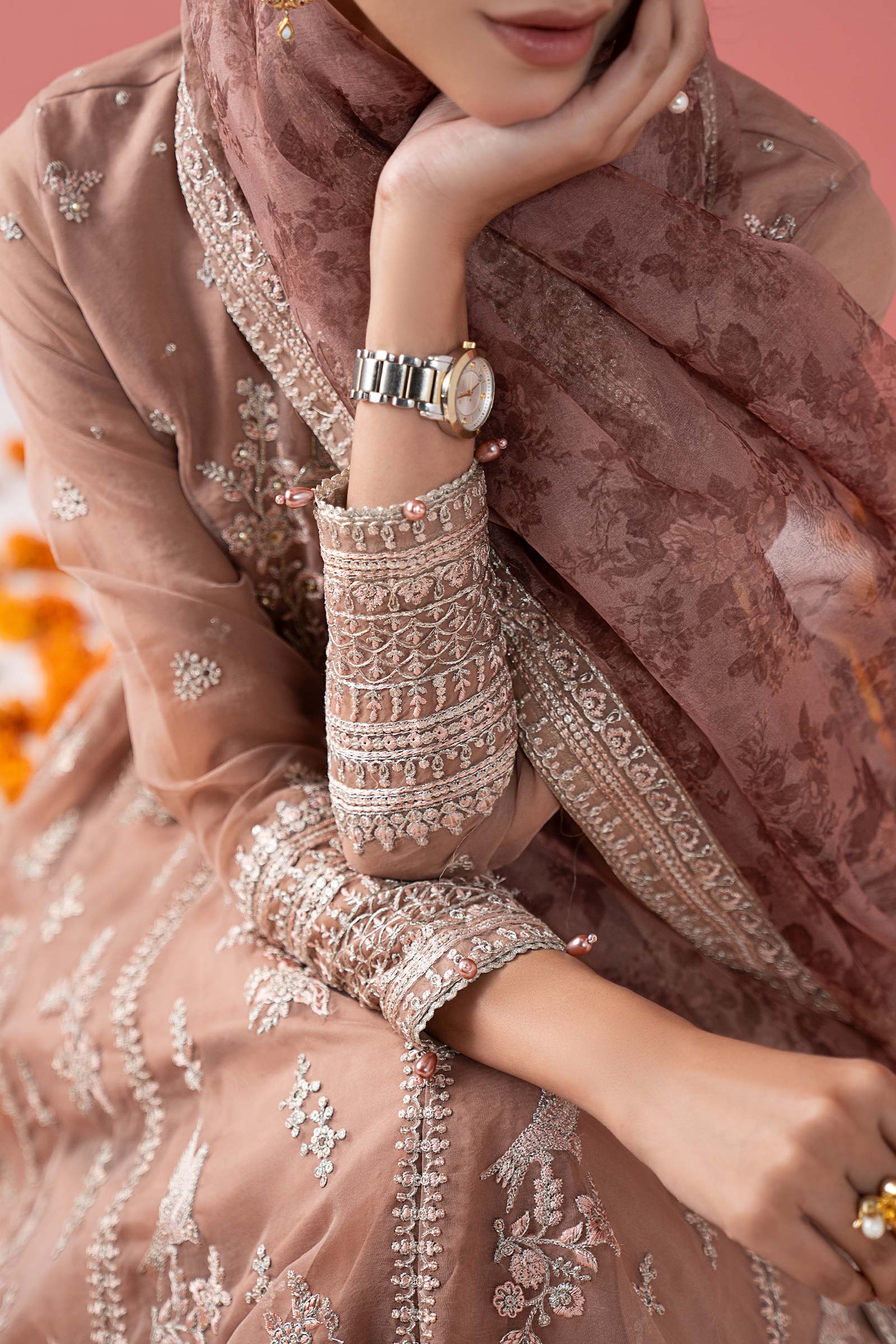 Maria B | Pre Fall 25 | SF-W25-38-Tea Pink