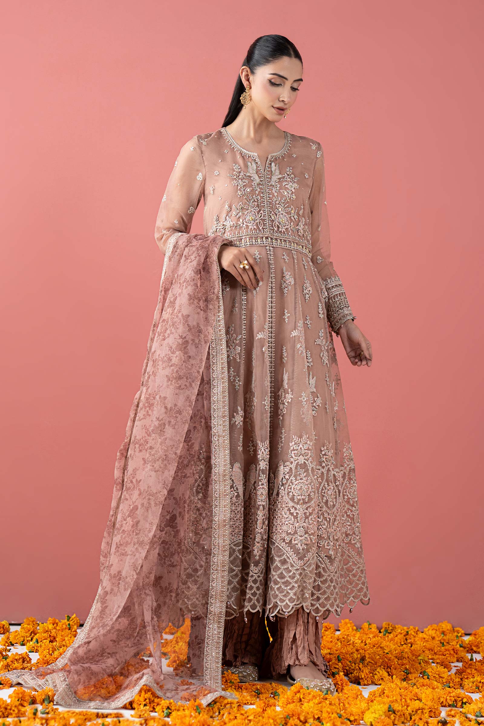 Maria B | Pre Fall 25 | SF-W25-38-Tea Pink