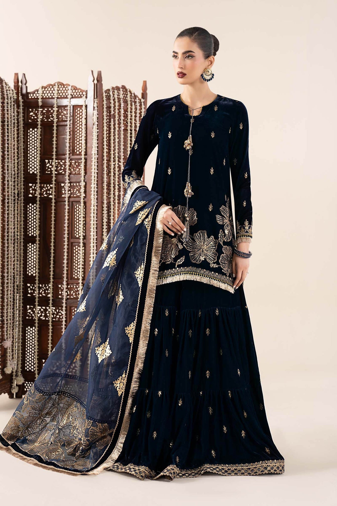 Maria B | Pre Fall 25 | SF-W25-43-Navy Blue