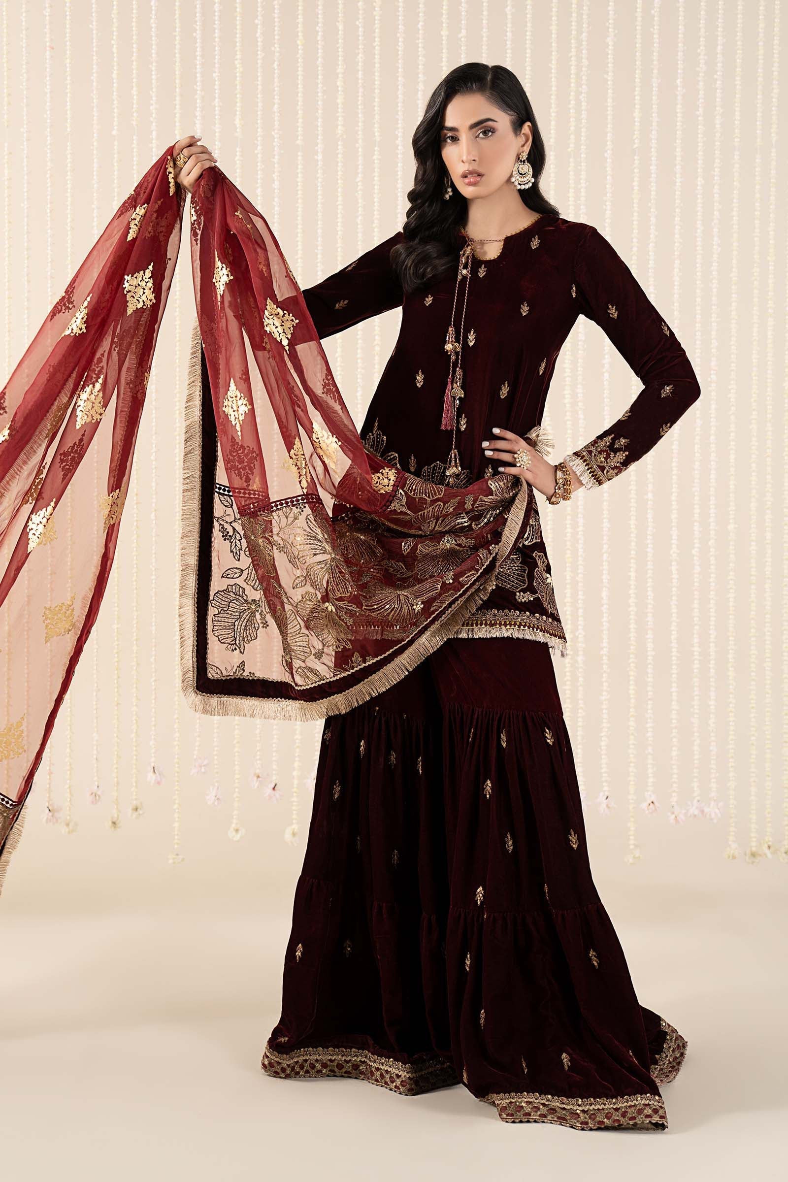 Maria B | Pre Fall 25 | SF-W25-43-Maroon
