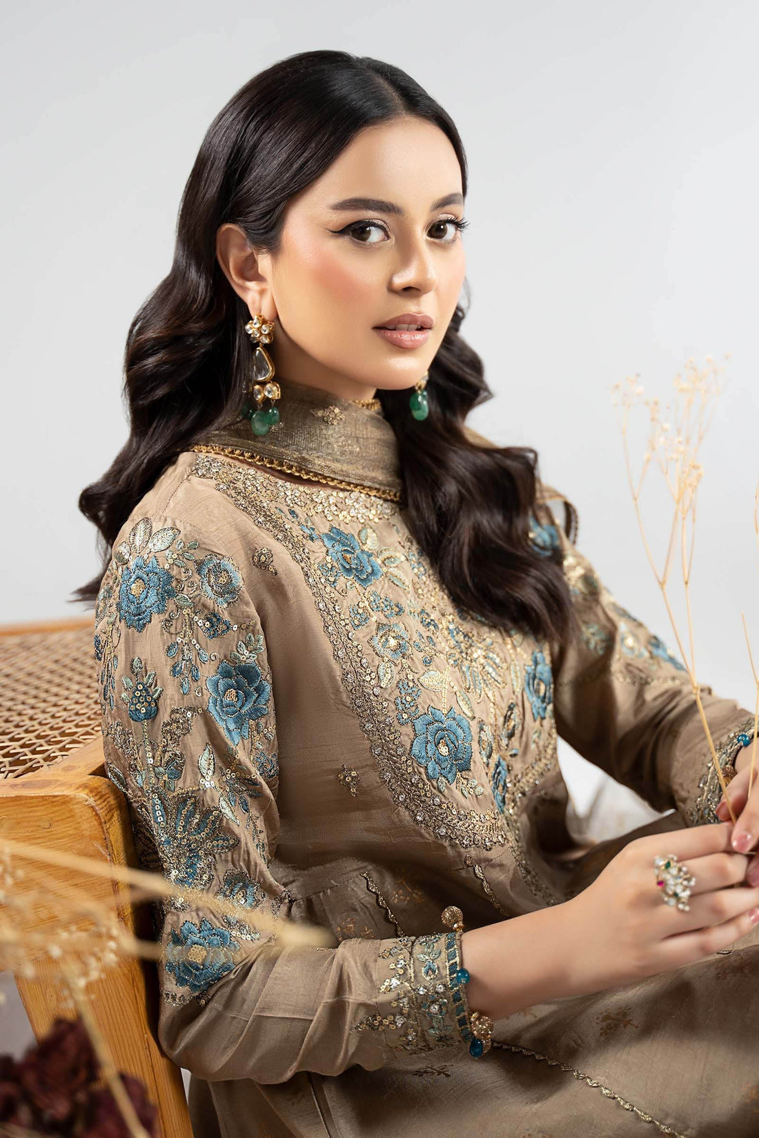Maria B | Eid Collection 26 | 3 Piece Embroidered Raw Silk Suit