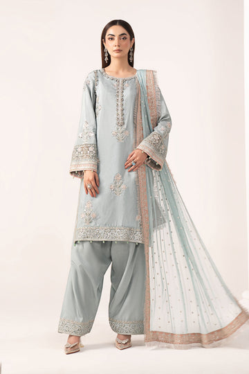 Maria B | Eid Collection Formals 26 | 3 Piece Embroidered Raw Silk Suit