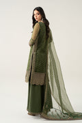 Maria B | Pre Fall Dresses | 3 Piece Embroidered Suit Deep Olive Green
