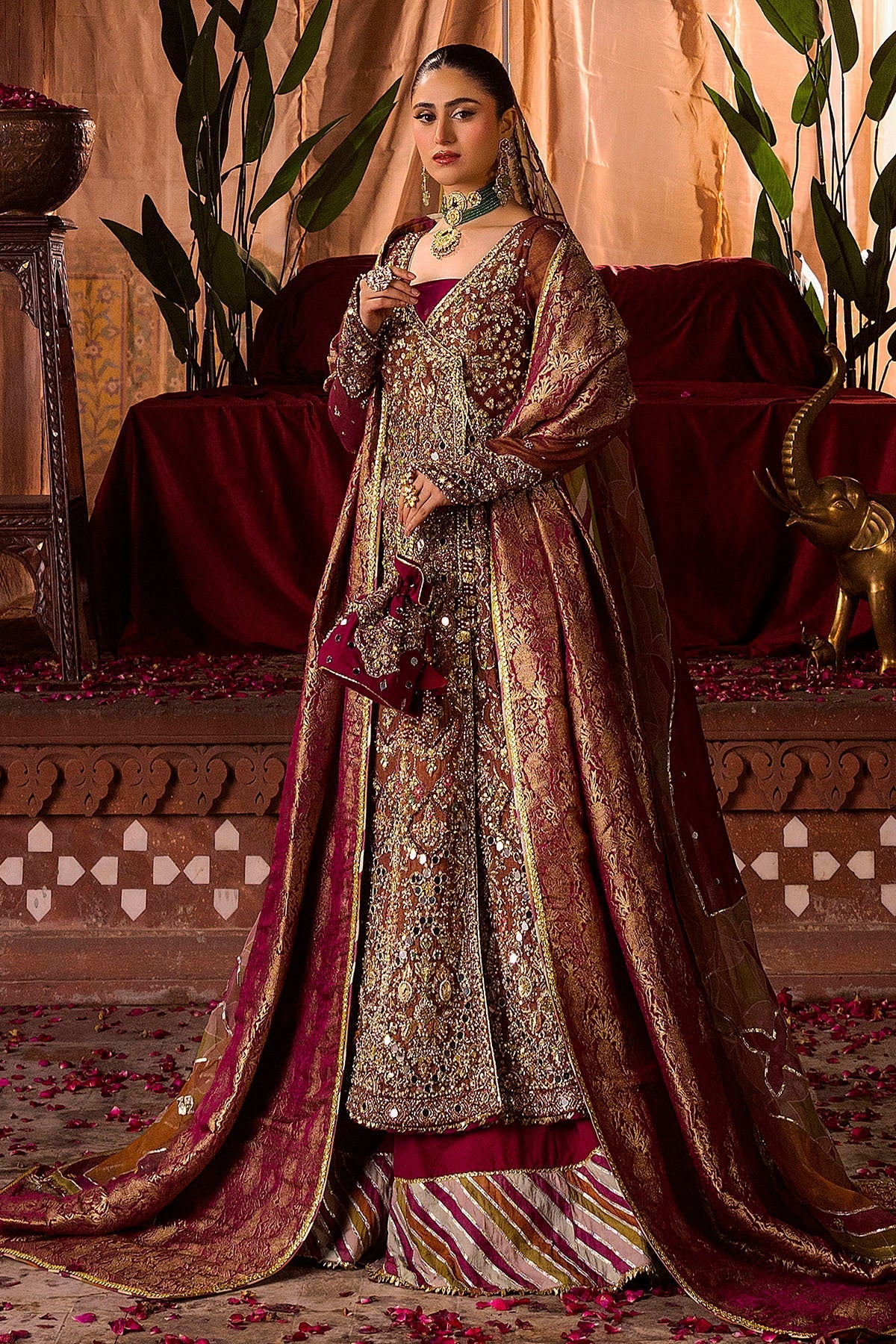 Motifz | Bridal Couture | 0020-NAURATAN EMBROIDERED MESSORI STITCHED
