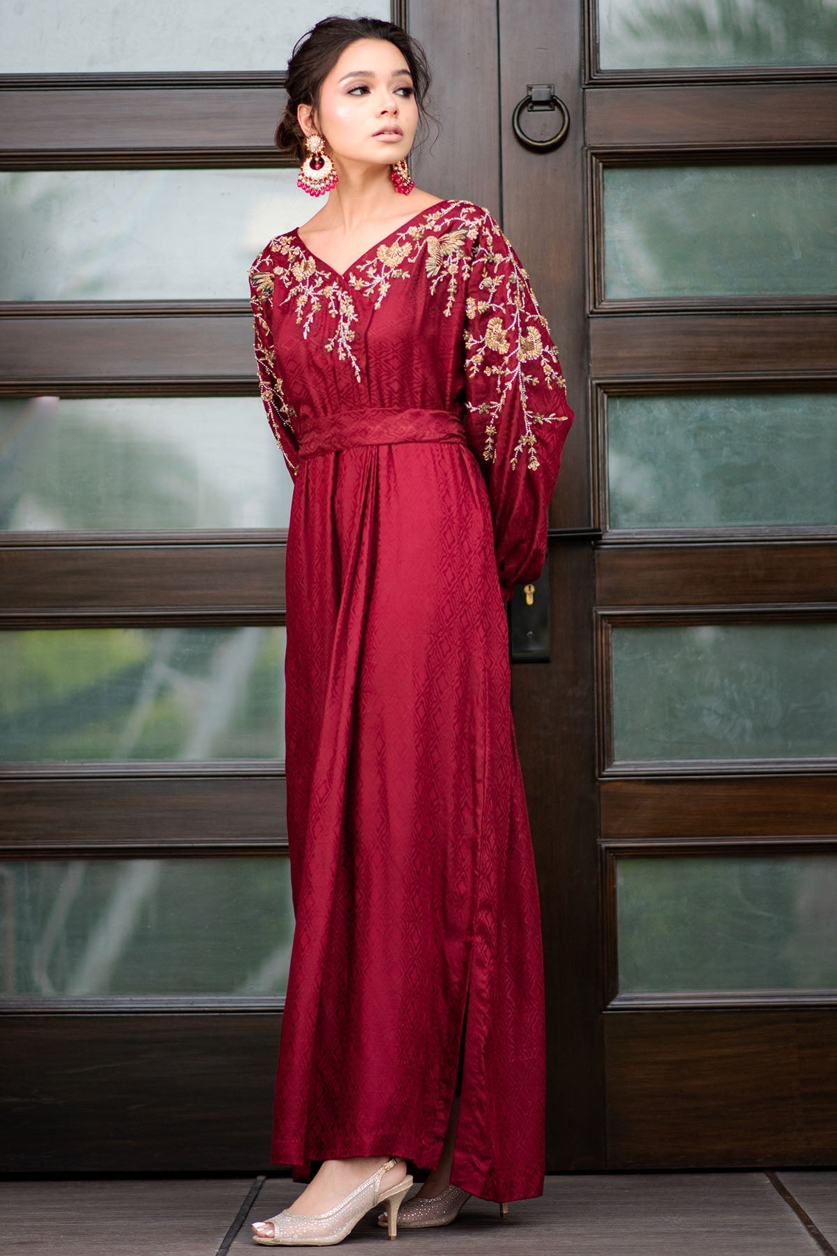 Motifz | Couture Kaftan | 0046-RED-LUSTER