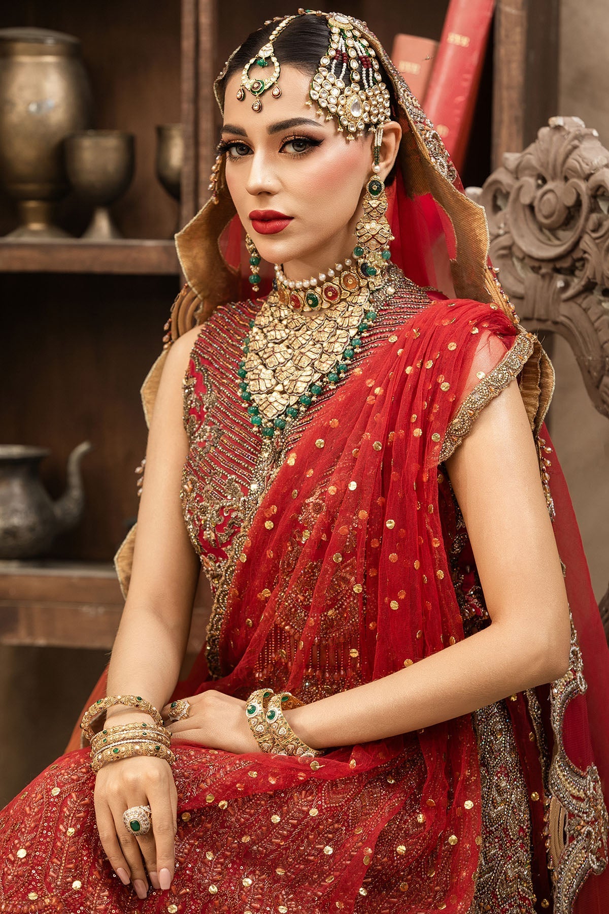 Motifz | Couture Wedding Wear | 0089-ETHEREAL HAND EMBELLISHED RAW SILK STITCHED