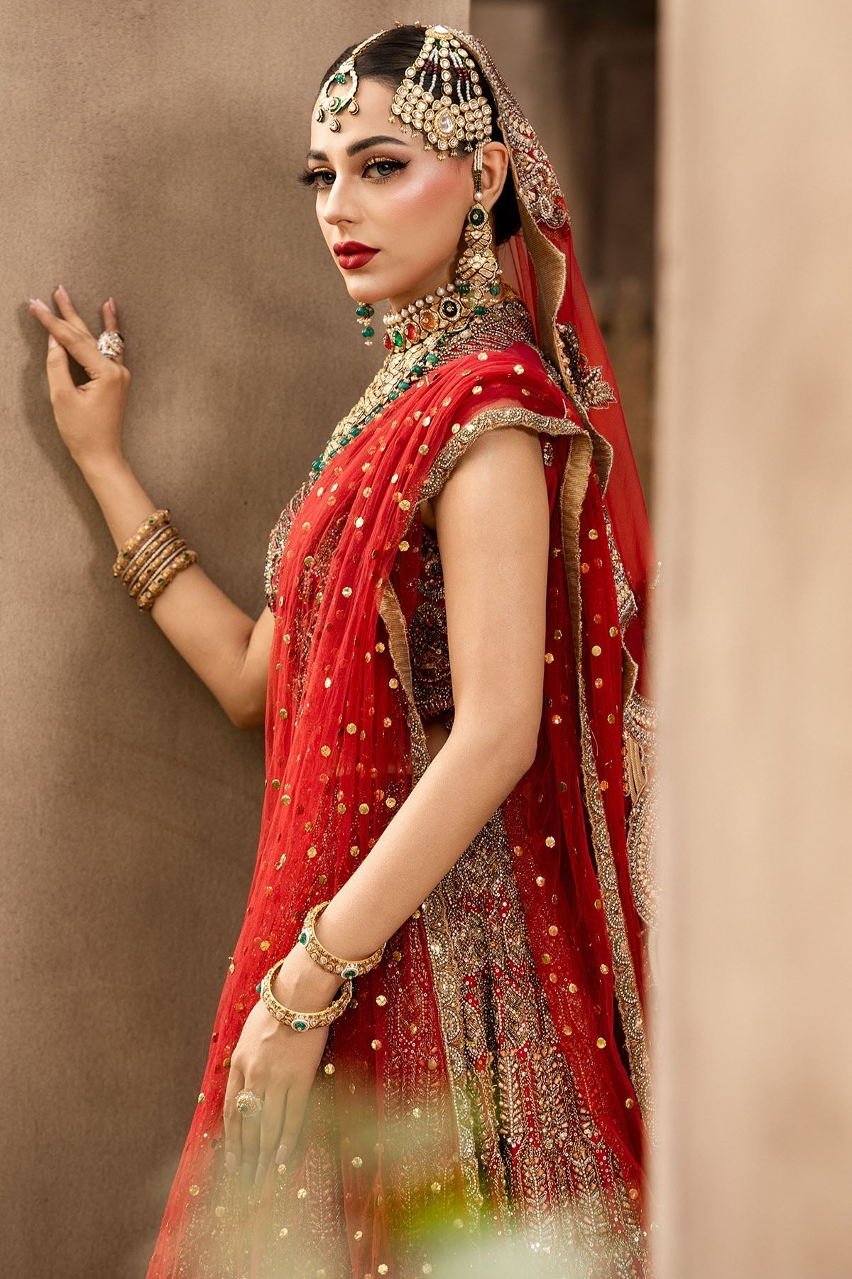 Motifz | Couture Wedding Wear | 0089-ETHEREAL HAND EMBELLISHED RAW SILK STITCHED