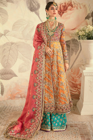 Motifz | Couture Wedding Wear | 0090-FLORENCE HAND EMBELLISHED SILK NET STITCHED