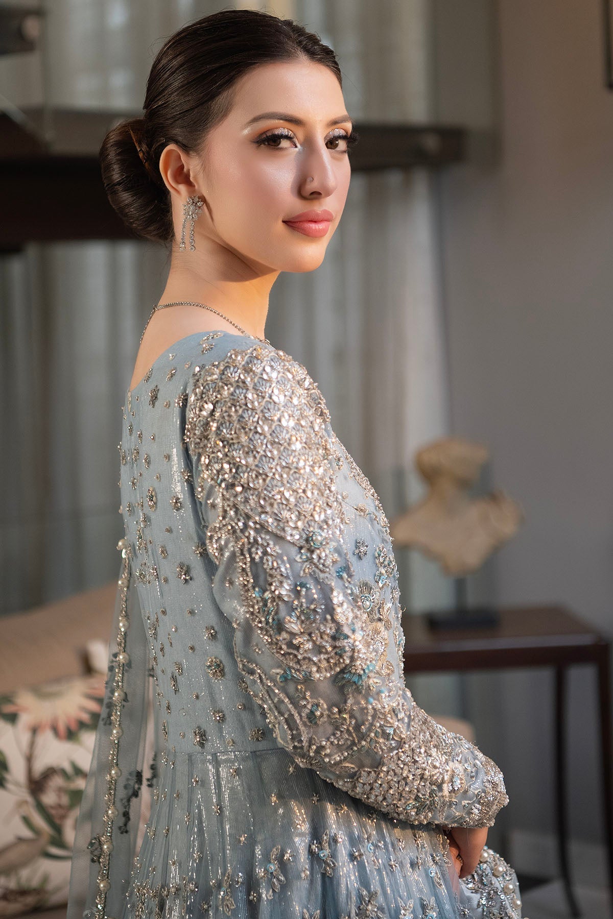 Motifz | Couture Wedding Wear | 0091-SERENFIPITY HAND EMBELLISHED SILK NET STITCHED