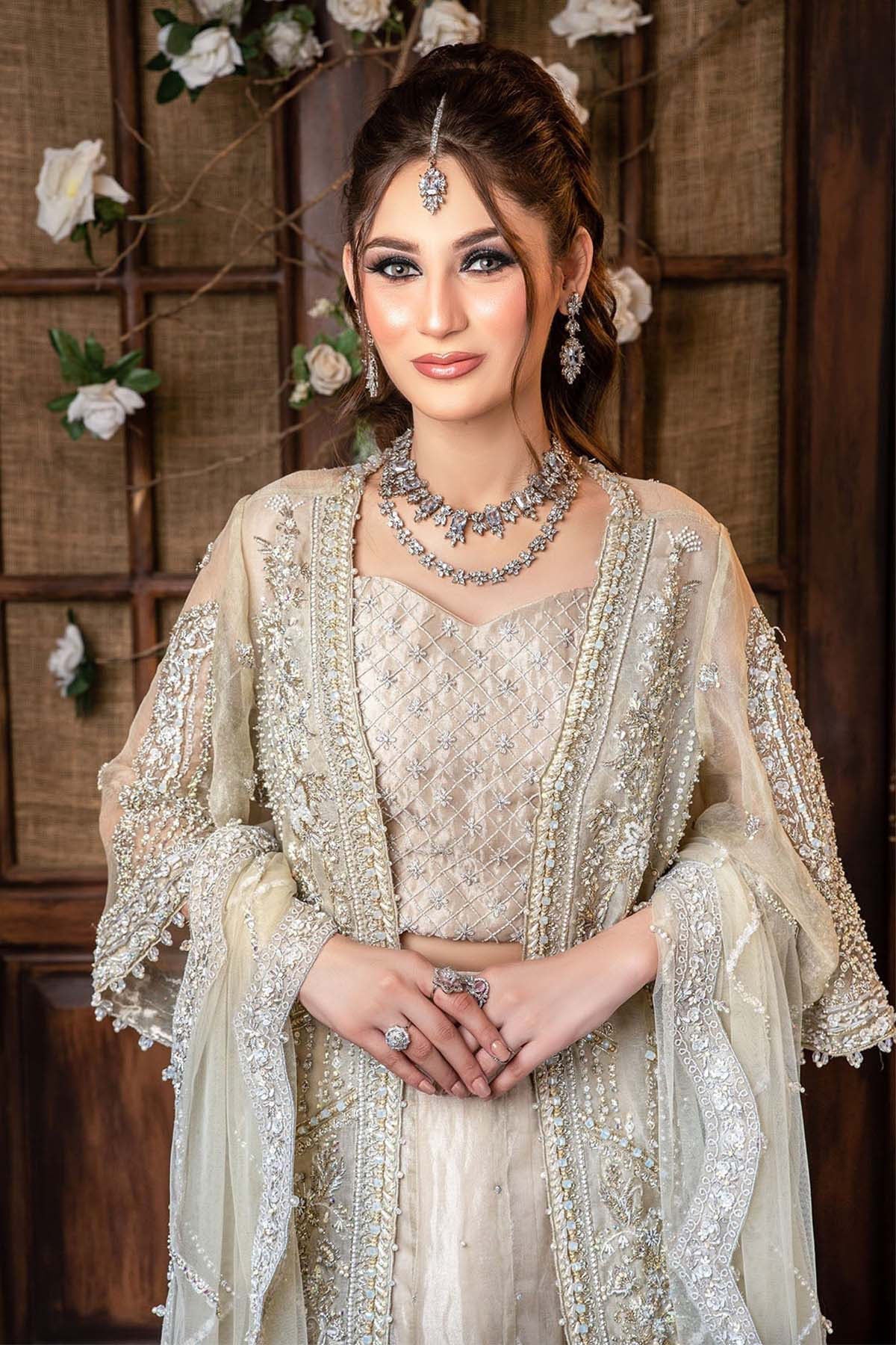Motifz | Couture Wedding Wear | 0098-RADIANCE HAND EMBELLISHED ORGANZA NET STITCHED