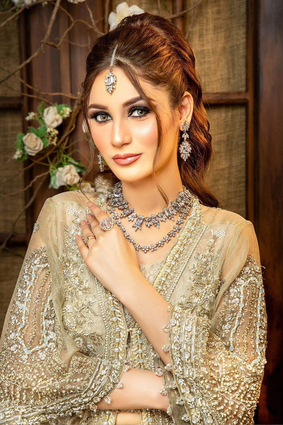 Motifz | Couture Wedding Wear | 0098-RADIANCE HAND EMBELLISHED ORGANZA NET STITCHED