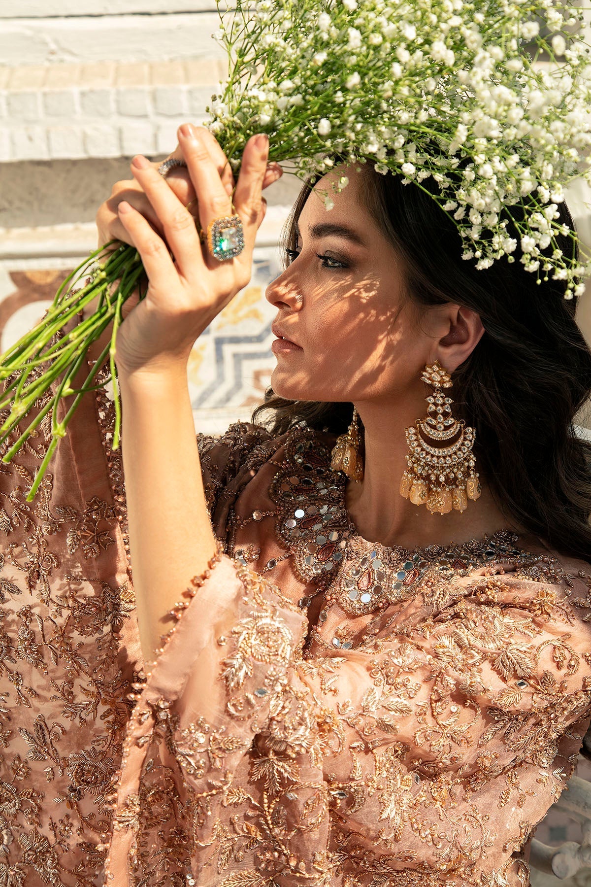 Motifz | Couture Wedding Wear | 0102-VENUS HAND EMBELLISHED ORGANZA STITCHED
