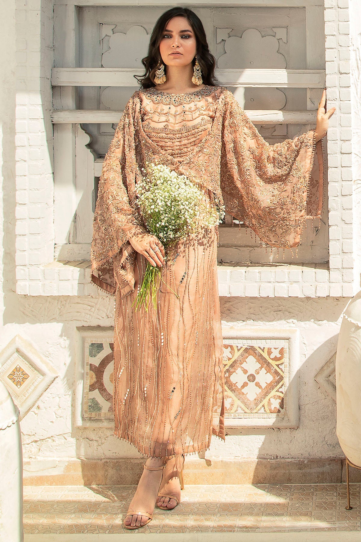 Motifz | Couture Wedding Wear | 0102-VENUS HAND EMBELLISHED ORGANZA STITCHED
