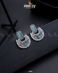 Silver Cluster Pearl Earring - House Of Zarish