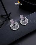 Silver Cluster Pearl Earring - House Of Zarish